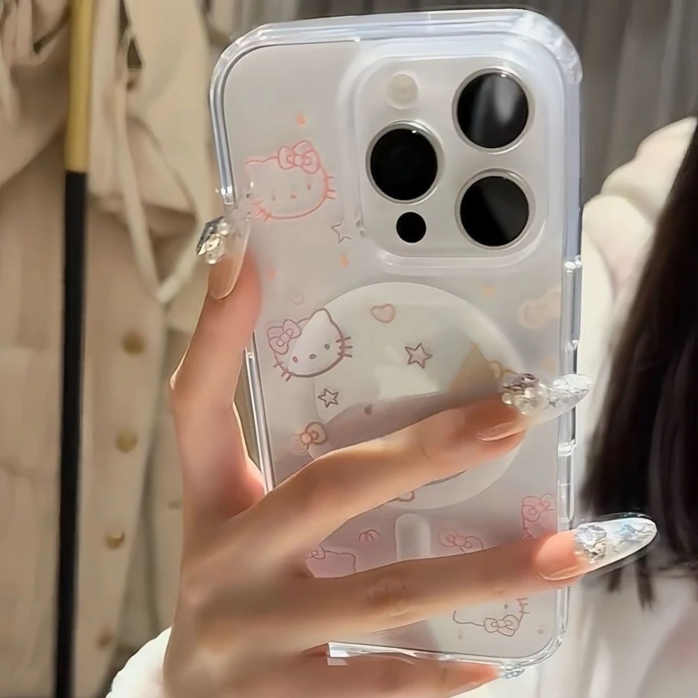 Mobile Tech Accessories - Creative Luxury Cartoon Cute Cat Magnetic
